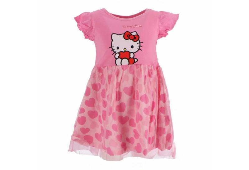 Hello Kitty Midikleid Kinderkleid Pink Mädchen Kleid Prinzessinnenkleid von Hello Kitty