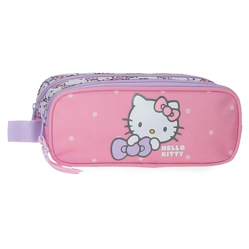 Hello Kitty My Favourite Bow, Federmäppchen für Kinder, aus Polyester, ideale Größe für den Rucksack von Joumma Bags., Rosa, Federmäppchen von Hello Kitty