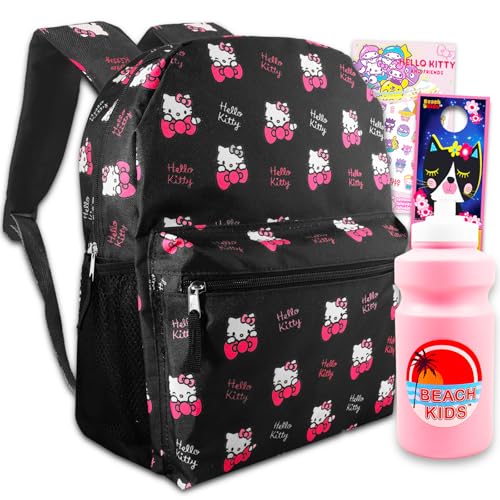 Hello Kitty Reiserucksack f r Kinder Set Paket mit 40,6 cm Hello Kitty Rucksack plus Hello Kitty Tattoos, Wasserflasche und mehr | Hello Kitty Rucksack f r M dchen, Hello Kitty Rucksack f r M dchen, von Hello Kitty
