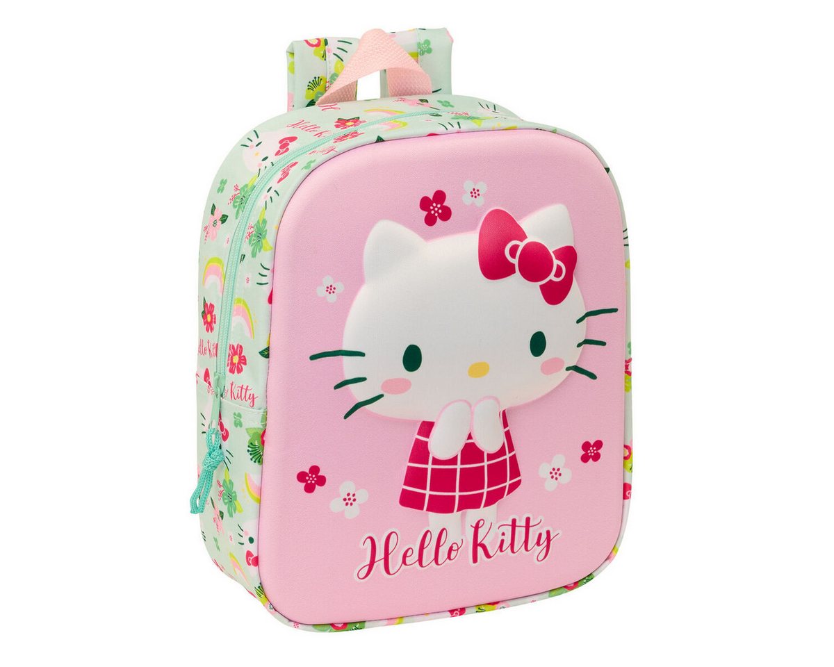 Hello Kitty Rucksack Hallo Kitty Kinderrucksack grün Rosa 22 x 27 x 10 cm 3D von Hello Kitty