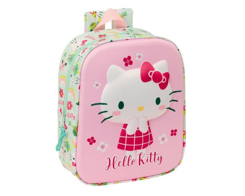 Hello Kitty Rucksack Hallo Kitty Kinderrucksack grün Rosa 22 x 27 x 10 cm 3D von Hello Kitty