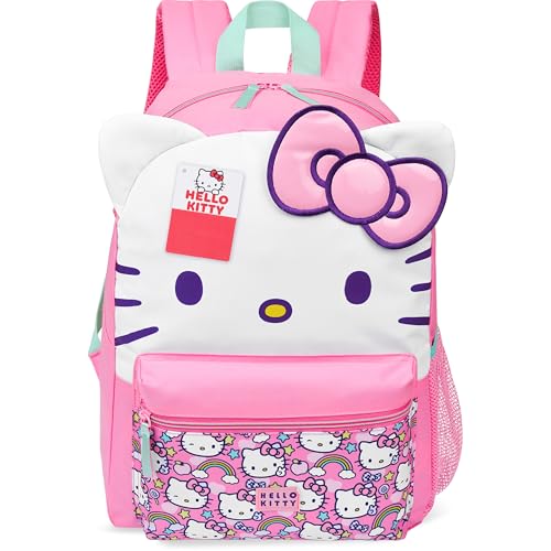 Hello Kitty Sanrio Rucksack Kinder Kinderrucksack Mädchen Größenverstellbar für Kindergarten Kita Schule Vorschule von Hello Kitty