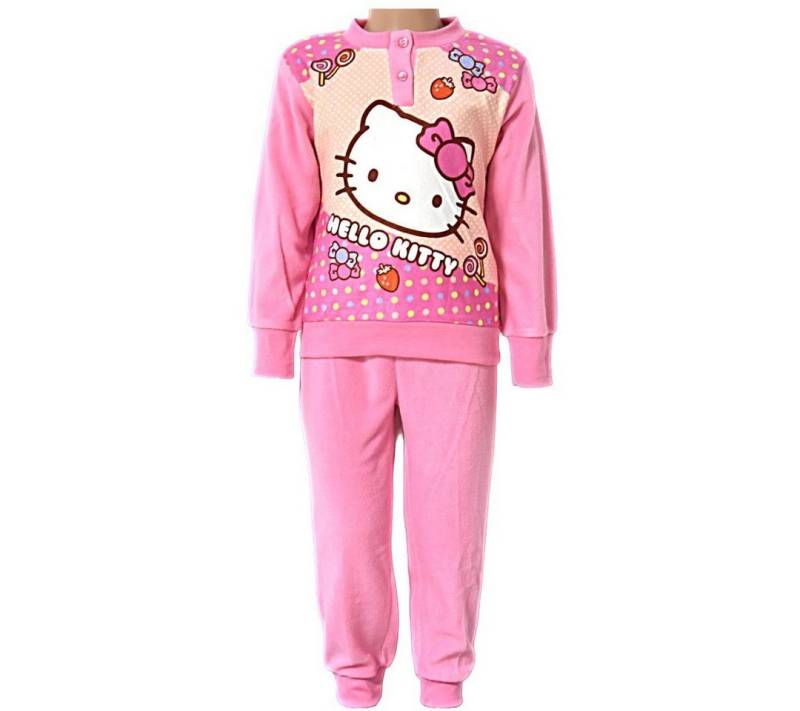 Hello Kitty Schlafanzug (2 tlg) Mädchen Pyjama Fleece langarm Gr. 98 - 128 cm von Hello Kitty