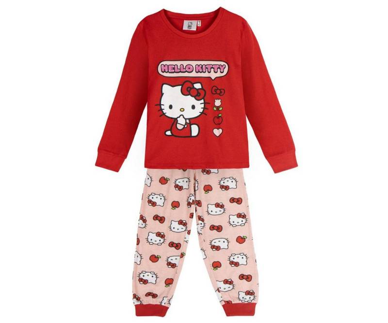 Hello Kitty Schlafanzug Hello Kitty Mädchen Schlafanzug, Langarm Pyjama Set, Gr. 116-140 von Hello Kitty