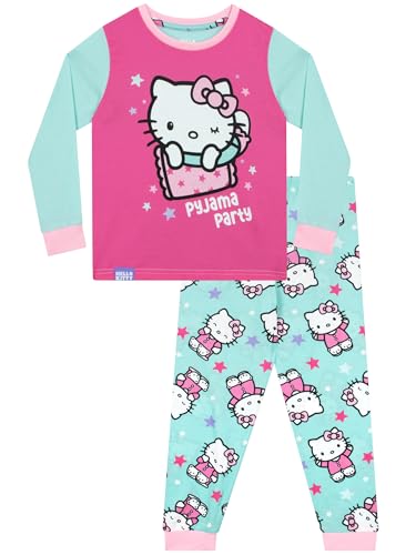 Hello Kitty Schlafanzug | Pyjama Mädchen | Schlafanzüge Für Mädchen | Mädchenschlafanzug | Rosa 134 von Hello Kitty