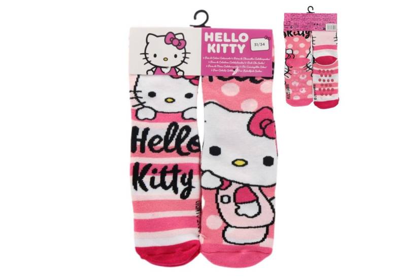 Hello Kitty Socken 2er Pack Kinder Socken rutschfeste Kuschelsocken Sportsocken von Hello Kitty