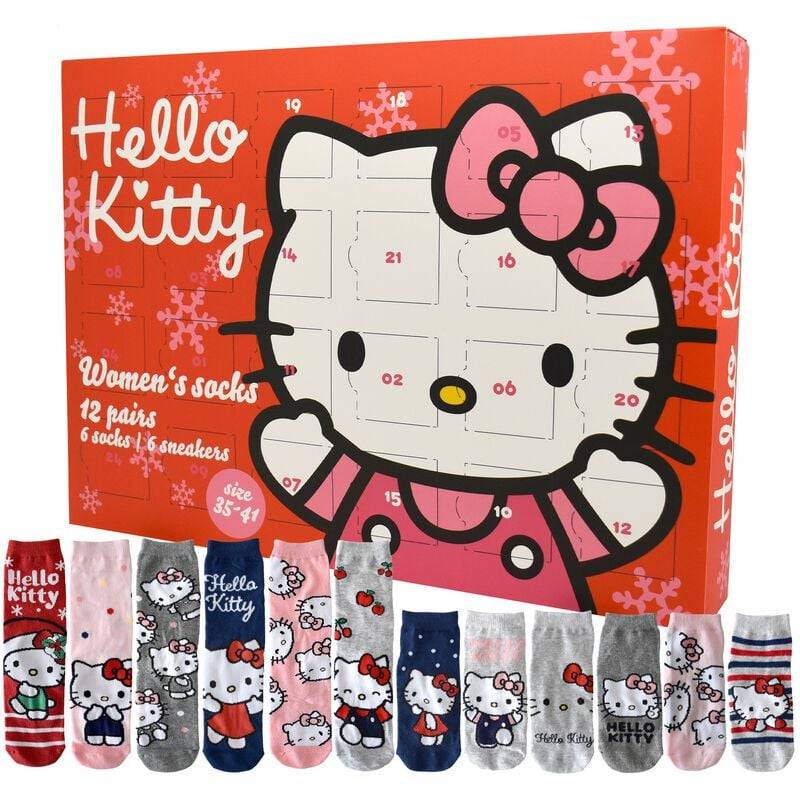 Hello Kitty Socken Kalender Adventskalender multicolor von Hello Kitty