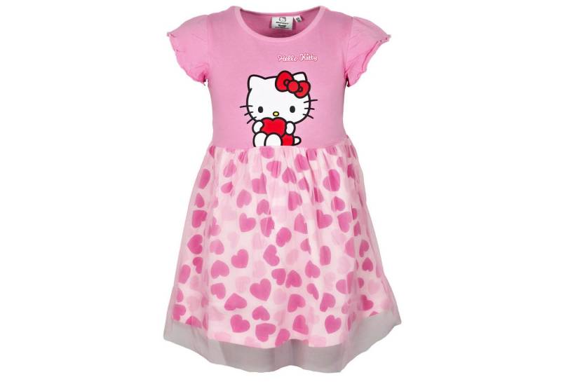 Hello Kitty Sommerkleid HELLO KITTY Kinder Mädchen Sommerkleid Kleid 100% Baumwolle, Gr. 92 bis 116 von Hello Kitty
