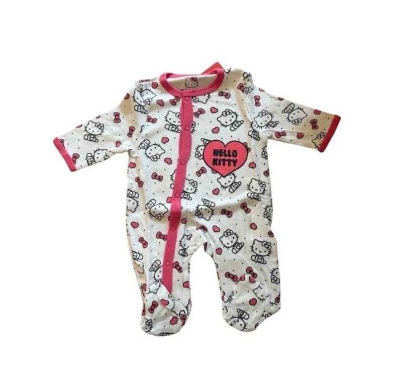 Hello Kitty Strampler Hello Kitty-Strampler für Mädchen, weiß-pink, Größen 62 bis 92 von Hello Kitty