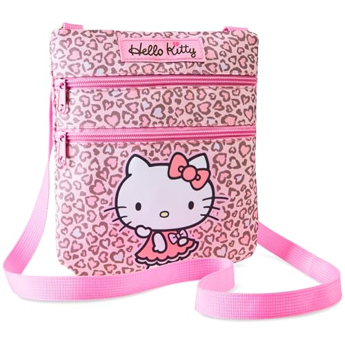 Hello Kitty Mädchen Umhängetasche, Handtasche für Kinder mit verstellbarer Gurt von Hello Kitty