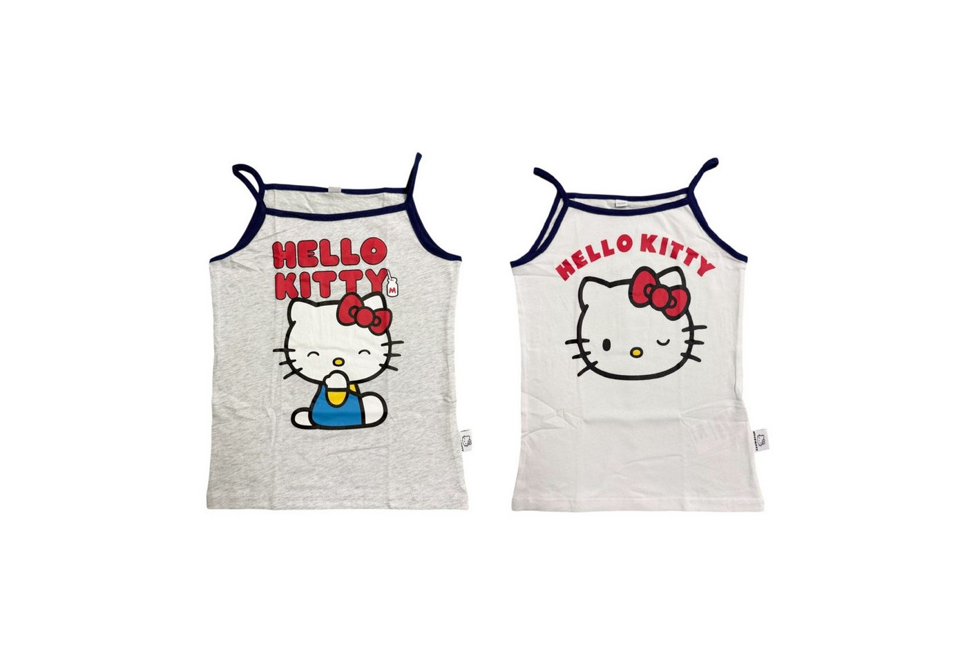 Hello Kitty Unterhemd 2er Pack Kinder Lizenz Mädchen Unterwäsche Tanktop Unterhemd 134/140 von Hello Kitty