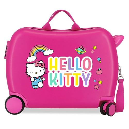 Hello Kitty You are Cute Kinder-Koffer Rosa 50x39x20 cms Hartschalen ABS Kombinationsschloss 38L 2,1Kgs 4 Räder Handgepäck von Hello Kitty