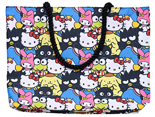 Hello Kitty and Friends Tote My Melody Keroppi Chococat Smoking Sam Aufdruck Tasche, mehrfarbig von Hello Kitty