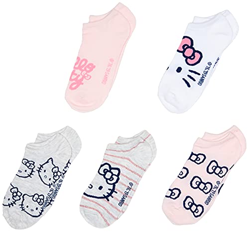 Hello Kitty girls 5 Pack No Show Casual Sock, Assorted Pastel, 9 11 US Hello Kitty girls 5 Pack No Show Casual Sock, Assorted Pastel, 9 11 US von Hello Kitty