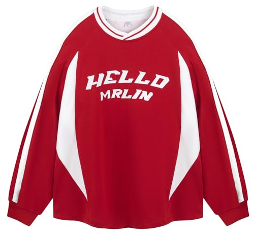 Hello MrLin Pullover Herren Mode Sweatshirt Sweatjacke Hoodie Basic Kontrastfarbenes Langarmshirt Streetwear Sweater Unisex von Hello MrLin