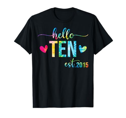 Hello Ten Est 2015, 10 Jahre alt, 10. Geburtstag, Jungen, Mädchen T-Shirt Hello Ten Est 2015, 10 Jahre alt, 10. Geburtstag, Jungen, Mädchen T-Shirt von Hello Ten Est 2015 10 Years Old 10th Birthday