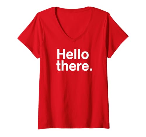 Damen Hallo There T-Shirt mit V-Ausschnitt Damen Hallo There T-Shirt mit V-Ausschnitt von Hello There Design Studio