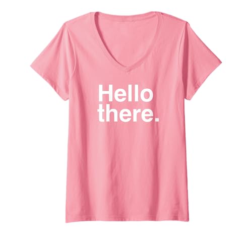 Damen Hallo There T-Shirt mit V-Ausschnitt Damen Hallo There T-Shirt mit V-Ausschnitt von Hello There Design Studio