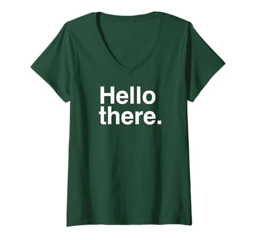 Damen Hallo There T-Shirt mit V-Ausschnitt Damen Hallo There T-Shirt mit V-Ausschnitt von Hello There Design Studio