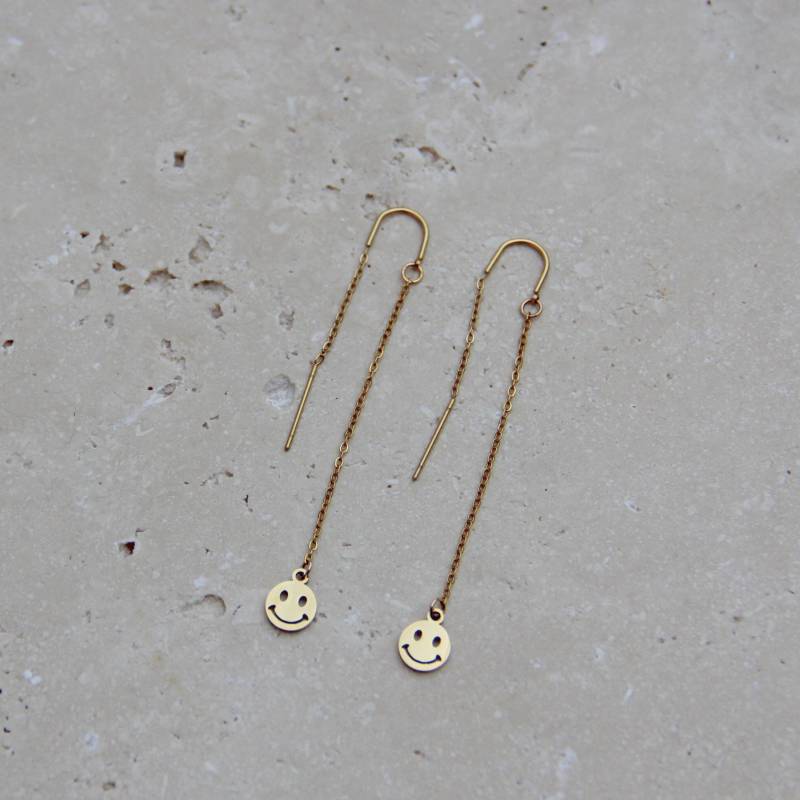 Ohrringe I Smile Hänger Happy Edelstahl Waterproof von HelloBabyAtelier