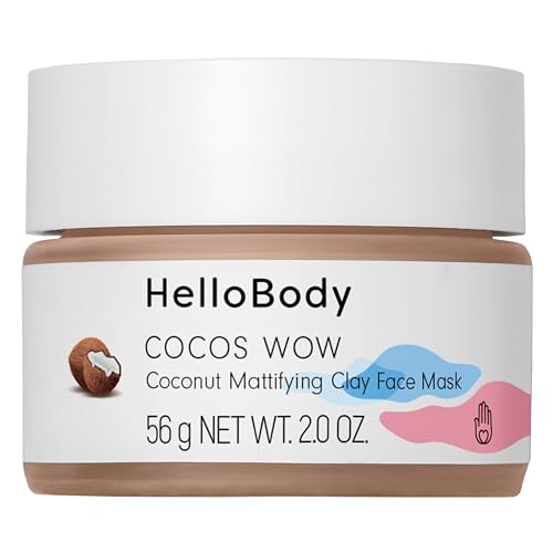 HelloBody Cocos Wow Gesichtsmaske 50 ml – Tonerde Maske mit French Pink Clay, Kaolin und Magnolien-Extrakt – Natürliche Hautpflege – Gesichtsmaske Frauen – Porenreiniger Maske HelloBody Cocos Wow Gesichtsmaske 50 ml – Tonerde Maske mit French Pink Clay, Kaolin und Magnolien-Extrakt – Natürliche Hautpflege – Gesichtsmaske Frauen – Porenreiniger Maske von HelloBody