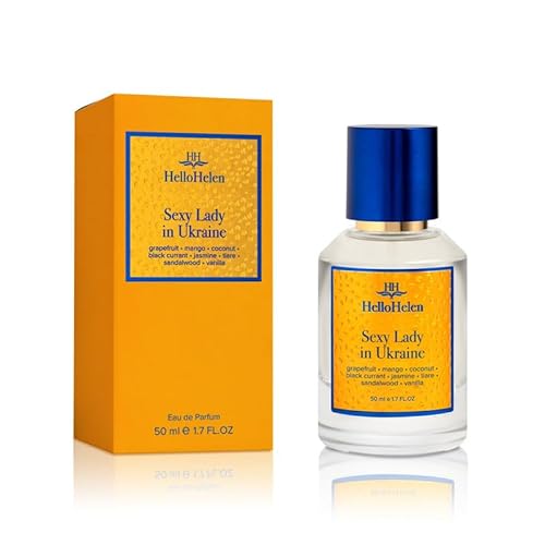 HelloHelen Sexy Lady in Ukraine Eau de Parfum – 50ml + 10ml Geschenk – Fruchtig-blumiger Unisex-Duft mit Grapefruit, Mango, Kokosnuss, Jasmin, Vanille & Sandelholz – 20% Duftöl von HelloHelen