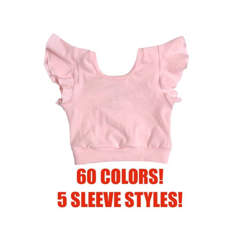 Festes Crop Top | Kleinkind Top, Baby Kinder Mädchen Tanz Gymnastik Säugling Top Lang von HelloKaleidoscopeCo