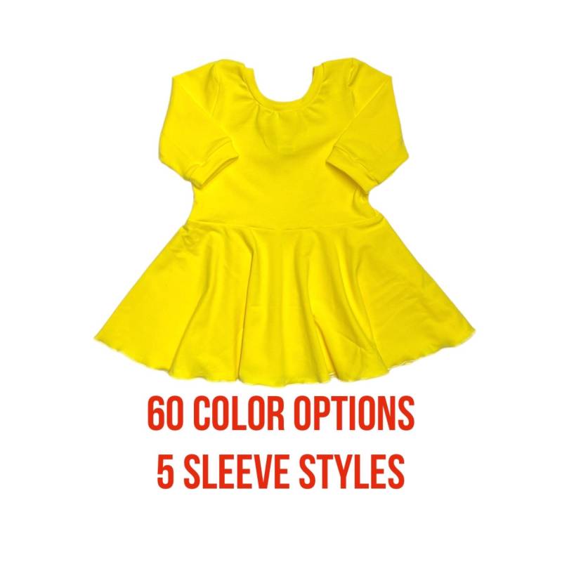 Solides Twirl-Kleid | Babykleid, Kleinkindkleid, Kinderkleid, Mädchenkleid, Baby-Twirl-Kleid, Kleinkind-Twirl-Kleid, Mädchen-Twirl-Kleid von HelloKaleidoscopeCo