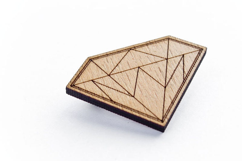 Diamant Brosche Diamant Brosche von HelloLittleHandmade