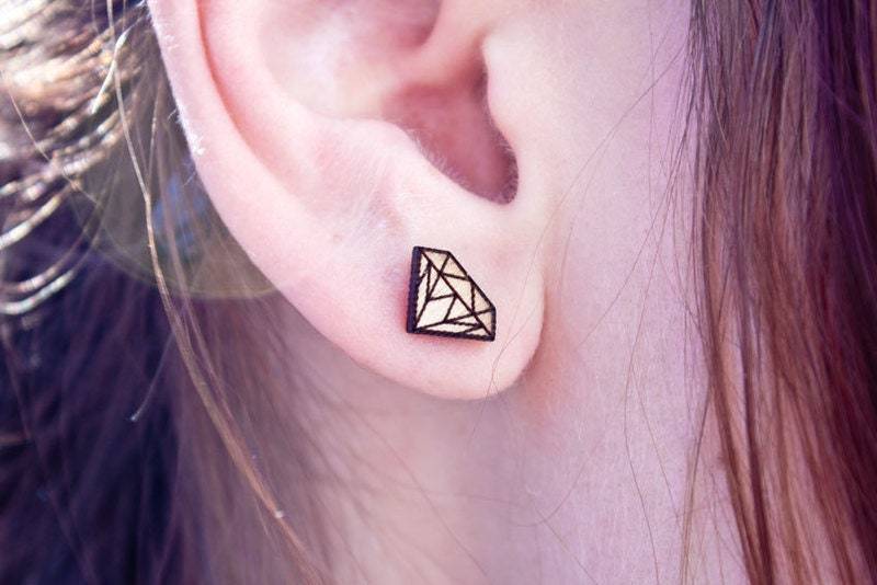 Diamant Ohrstecker Diamant Ohrstecker von HelloLittleHandmade