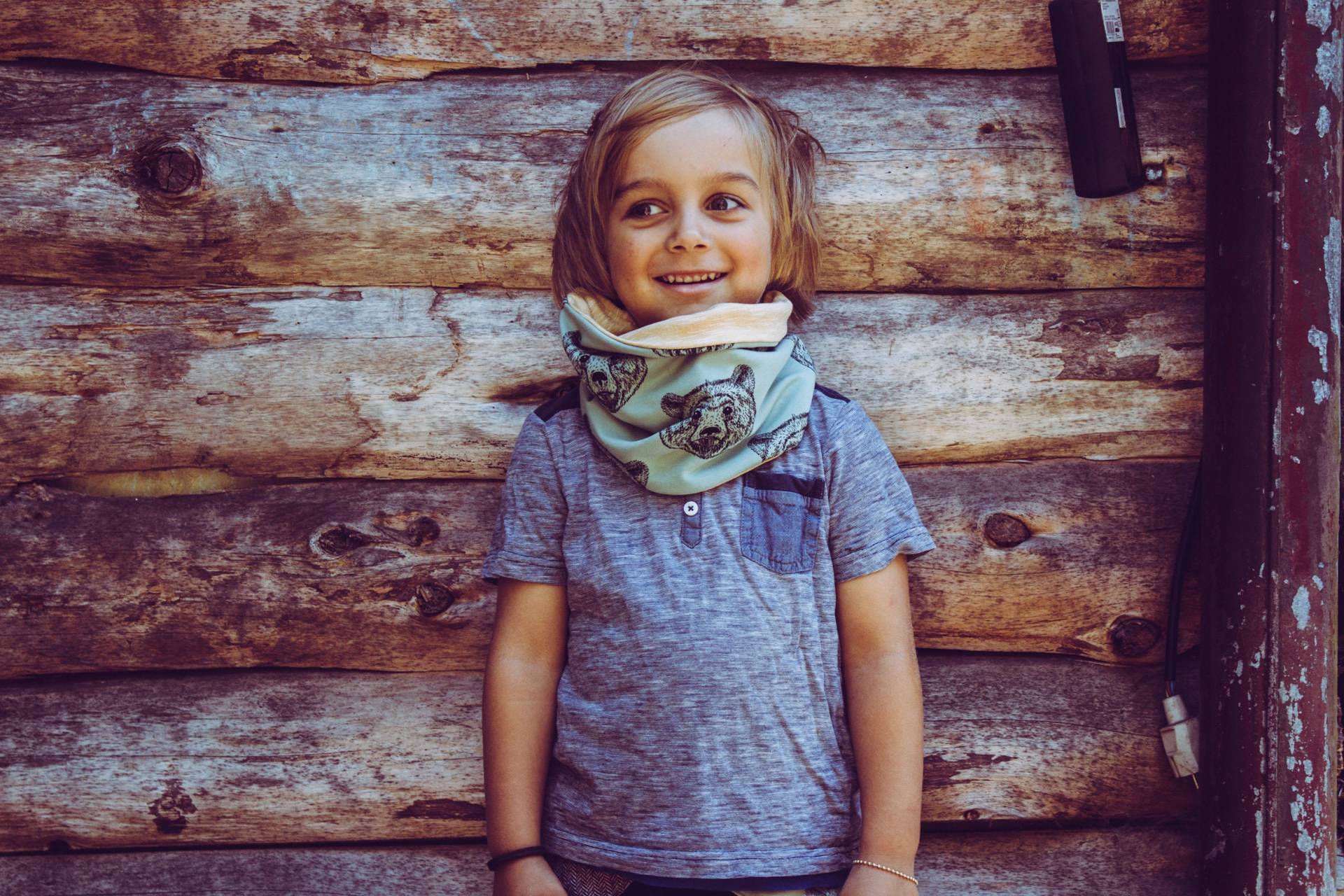 Loopschal Für Baby/Kinder Bär von HelloLittleHandmade