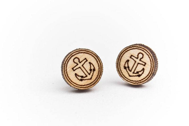 Ohrstecker Anker von HelloLittleHandmade
