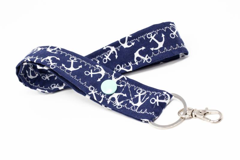 Schlüsselband Anker Lang Wunschlänge Geschenk von HelloLittleHandmade