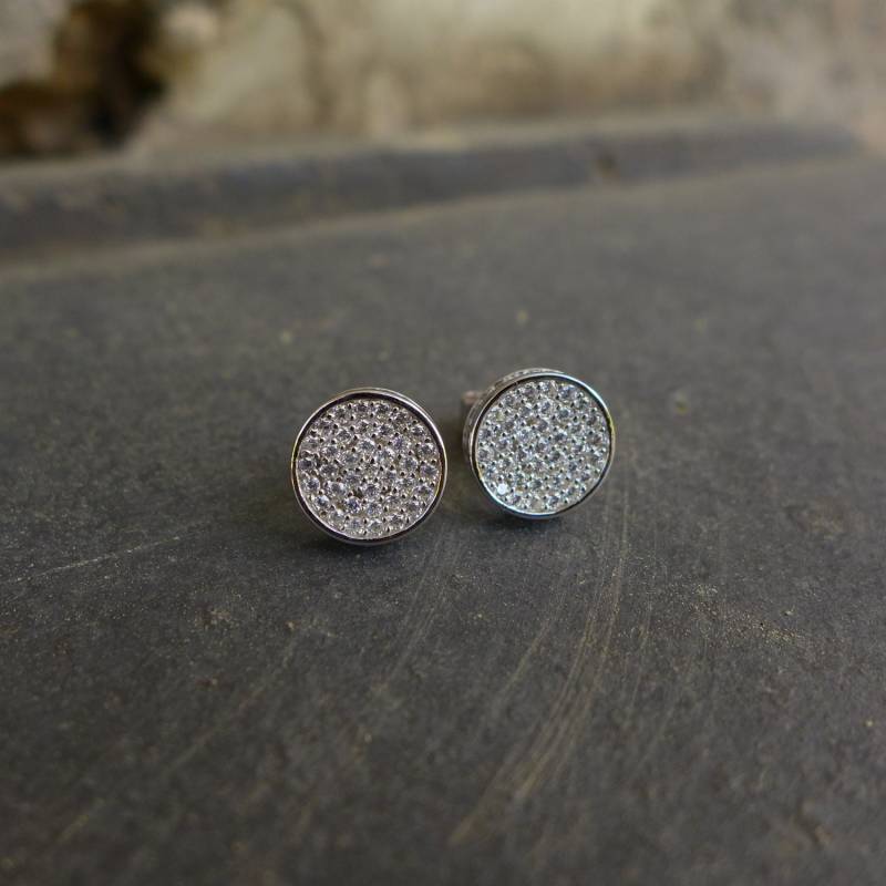 925 Sterling Silber, Runde Form Zirkonia Ohrstecker, Geschenk Für Sich Selbst, Freunde, Täglichen Ohrring 925 Sterling Silber, Runde Form Zirkonia Ohrstecker, Geschenk Für Sich Selbst, Freunde, Täglichen Ohrring von HelloMyJewelry