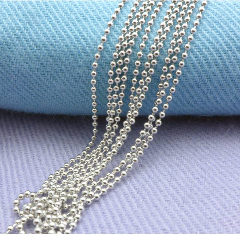 925 Sterling Silber 1, 0 Mm Kugelkette Halskette, Nickel - Und Bleifrei, Rhodiniert, Großhandelspreis 925 Sterling Silber 1, 0 Mm Kugelkette Halskette, Nickel - Und Bleifrei, Rhodiniert, Großhandelspreis von HelloMyJewelry