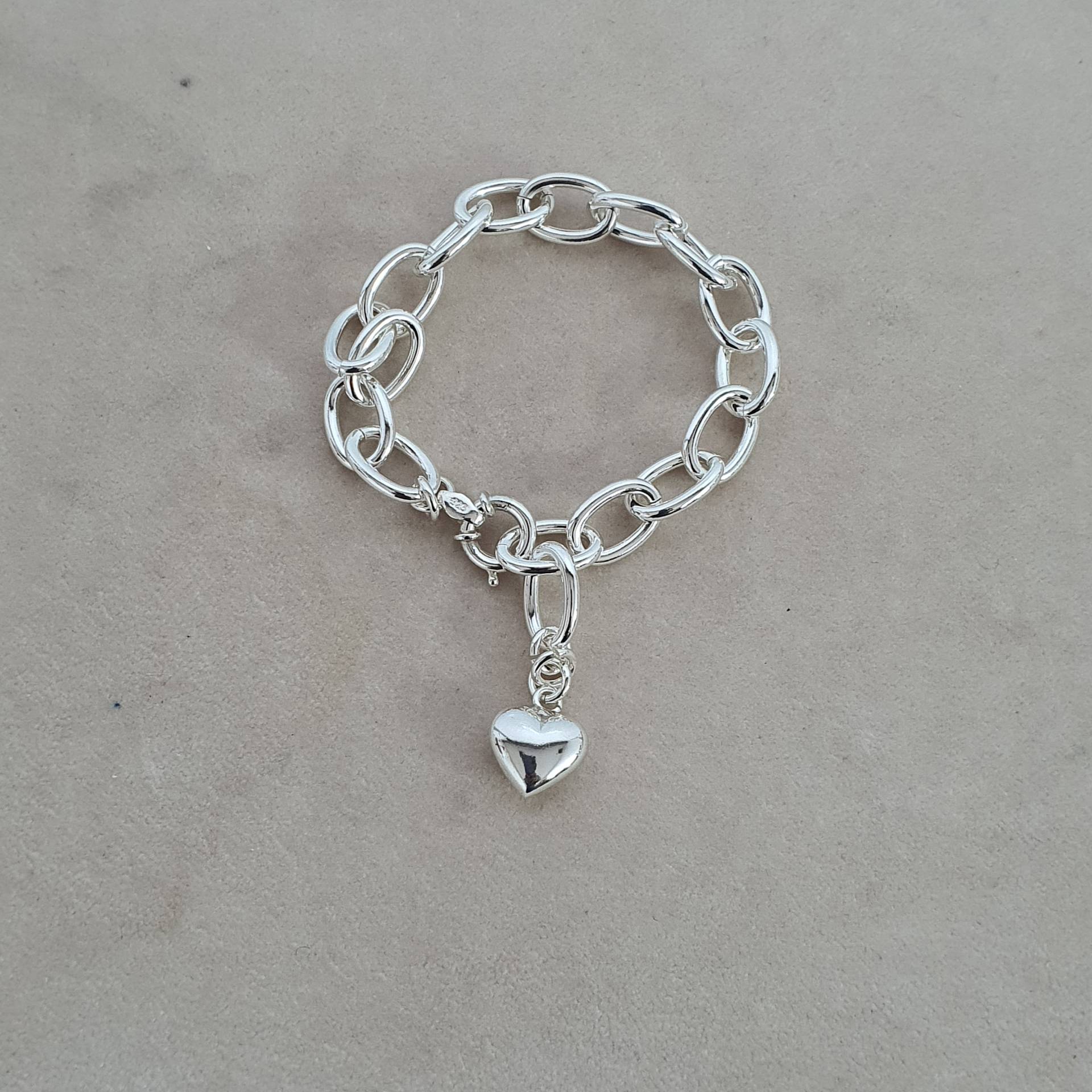 925 Sterling Silber Oval Verbunden Herz Charm Armbänder Fußkettchen 925 Sterling Silber Oval Verbunden Herz Charm Armbänder Fußkettchen von HelloMyJewelry