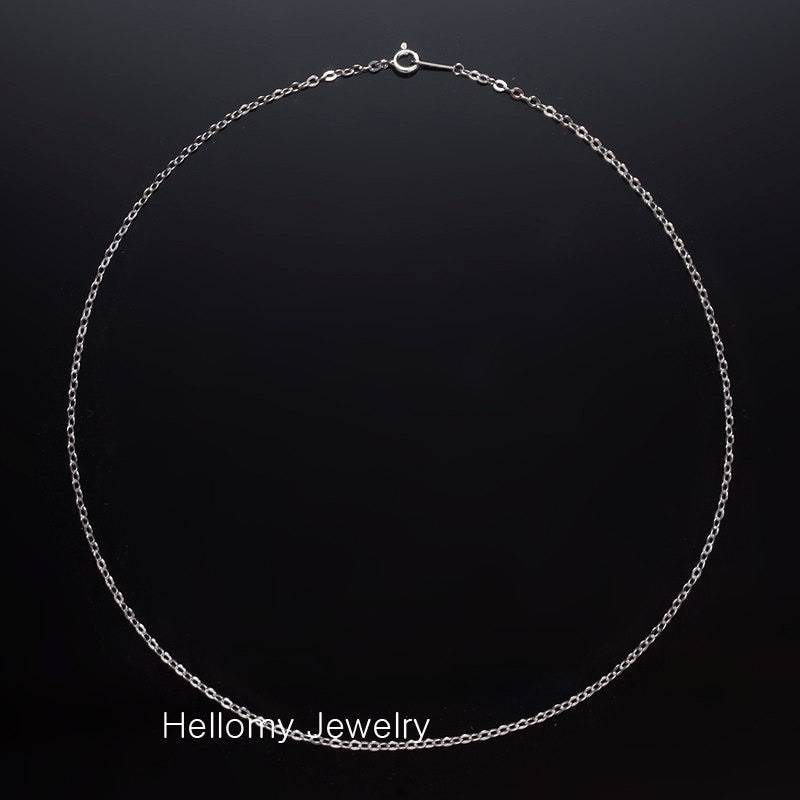 Echtes Sterling Silber 925, 1, 1 M/Flachbandkabel Kettenhalskette, Rhodiniert, Großhandelspreis, Anti-Anlaufschutz Echtes Sterling Silber 925, 1, 1 M/Flachbandkabel Kettenhalskette, Rhodiniert, Großhandelspreis, Anti-Anlaufschutz von HelloMyJewelry