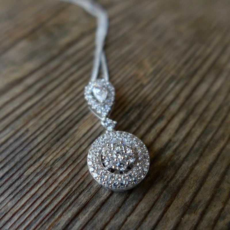 Hochwertige Zirkonia Halskette, 925 Sterling Silber, Braut, Jubiläum, Party, Geschenk, Täglicher Schmuck Hochwertige Zirkonia Halskette, 925 Sterling Silber, Braut, Jubiläum, Party, Geschenk, Täglicher Schmuck von HelloMyJewelry