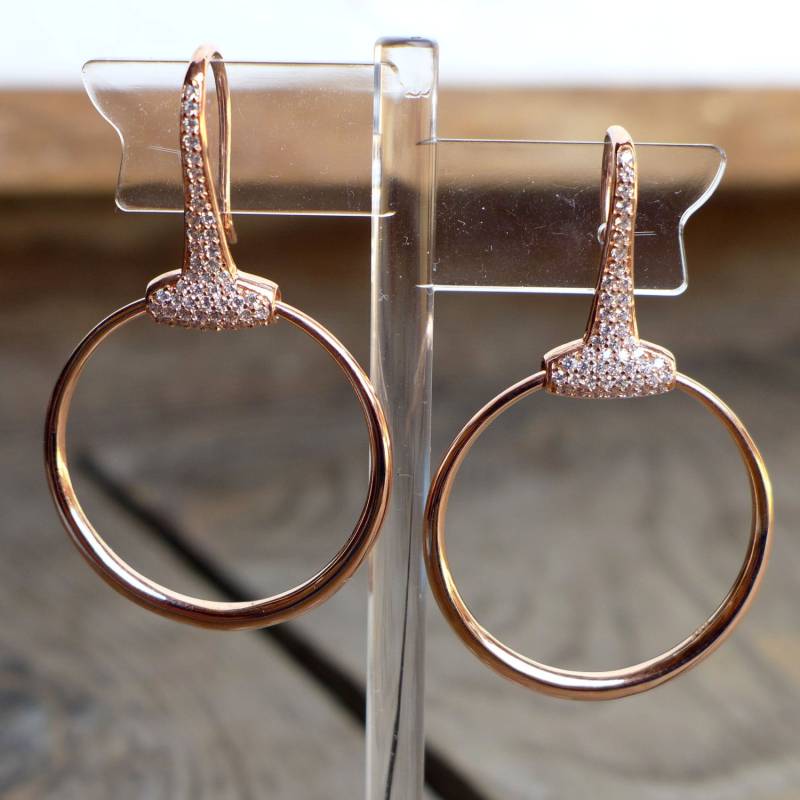 Rose Gold Über, 925 Sterling Silber, Runde Hoop Ohrring, Jahrestag, Valentinstag Party Jewelry.daily Schmuck Rose Gold Über, 925 Sterling Silber, Runde Hoop Ohrring, Jahrestag, Valentinstag Party Jewelry.daily Schmuck von HelloMyJewelry