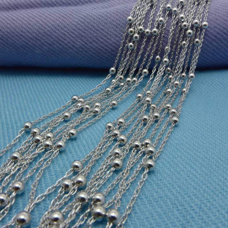 sterling Silber, 925, 3 Mm, Ball, Seil Kette Halskette, Saturn Kettenhalskette, Großhandelspreis sterling Silber, 925, 3 Mm, Ball, Seil Kette Halskette, Saturn Kettenhalskette, Großhandelspreis von HelloMyJewelry