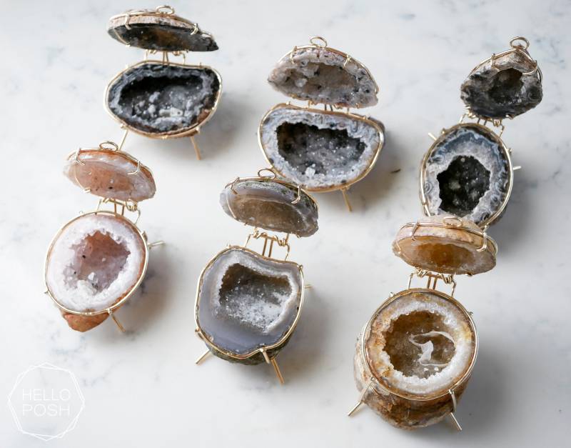 Geode Ring Box Im Zufall Ausgewählt. 1 Schmuckhalter. Naturstein Schmuck-Display. Hochzeit Verlobungsring Box von HelloPosh