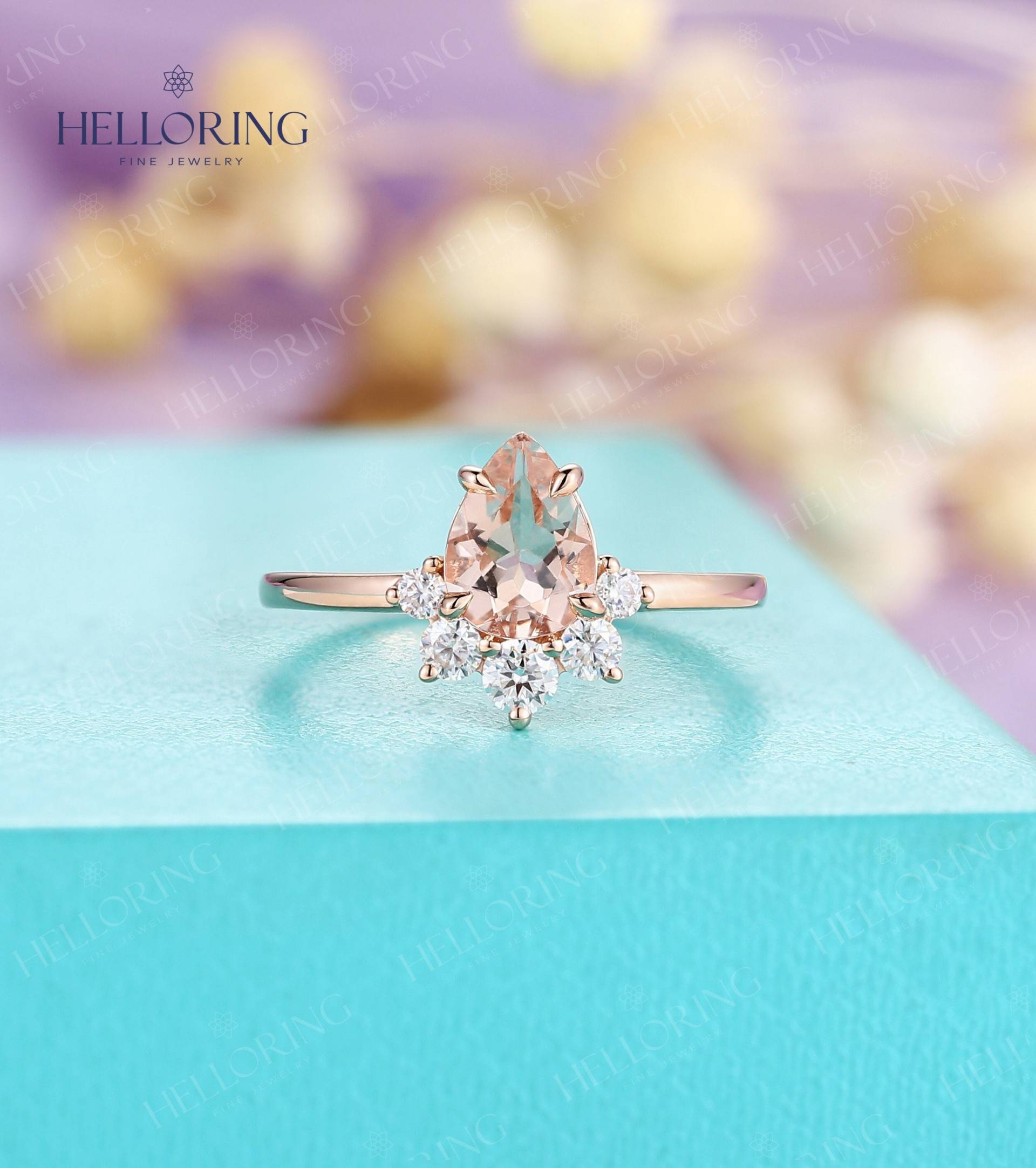 Morganit Verlobungsring Rosegold von HelloRing