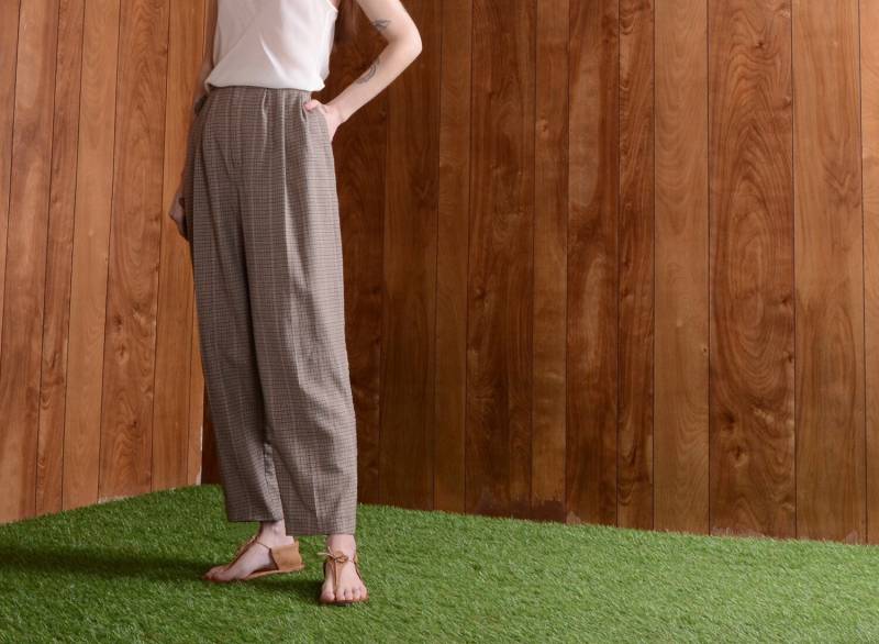 Tweed Wolle Entspannt 80Er Jahre Hose von HelloSidney