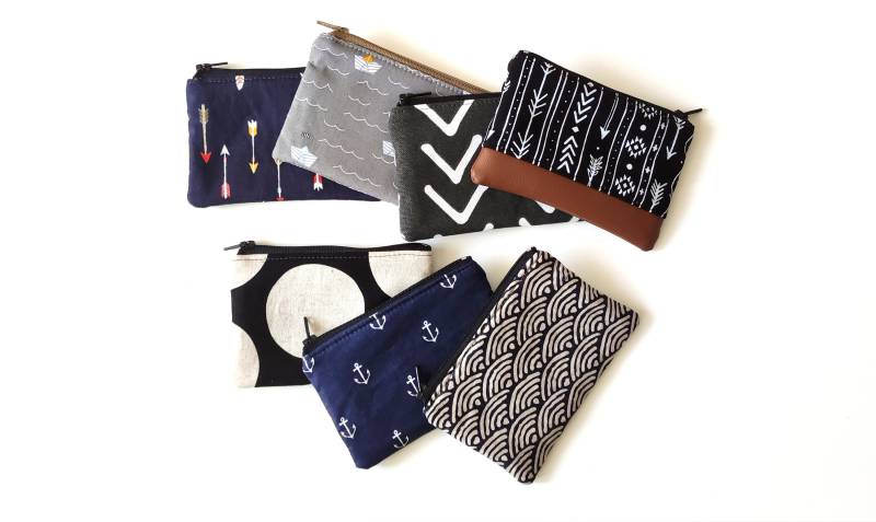 Mini Geldbörse, Kleines Reissverschlusstäschchen, Kartenhalter von HelloVioleta