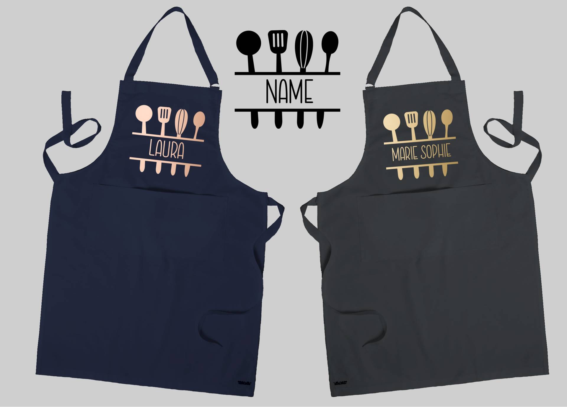 Geschenk Für Oma, Mama, Freundin | Personalisierte Schürze Mit Namen in Anthrazit Oder Dunkelblau| Wunschnamen Geschenk Für Oma, Mama, Freundin | Personalisierte Schürze Mit Namen in Anthrazit Oder Dunkelblau| Wunschnamen von Hellodesignmeshop