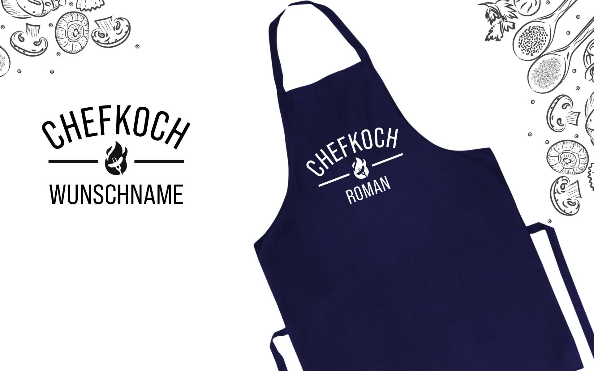 Geschenk Für Papa| Personalisierte Schürze Chefokoch Mit Namen in Anthrazit Oder Dunkelblau| Wunschnamen Geschenk Für Papa| Personalisierte Schürze Chefokoch Mit Namen in Anthrazit Oder Dunkelblau| Wunschnamen von Hellodesignmeshop