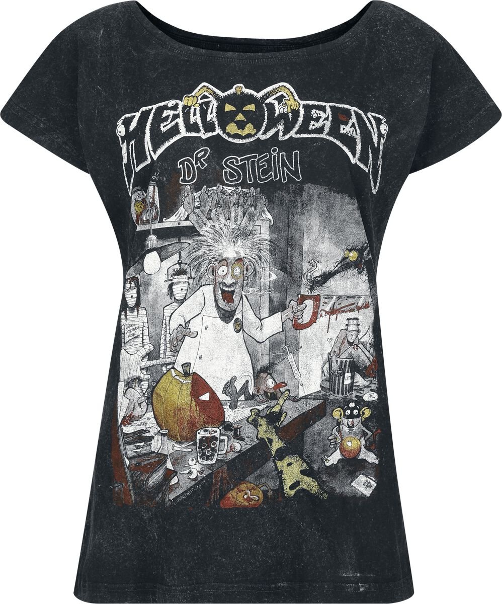 Helloween T-Shirt - Dr. Stein - S bis 4XL - für Damen - Größe M - anthrazit - EMP exklusives Merchandise! Helloween T-Shirt - Dr. Stein - S bis 4XL - für Damen - Größe M - anthrazit - EMP exklusives Merchandise! von Helloween