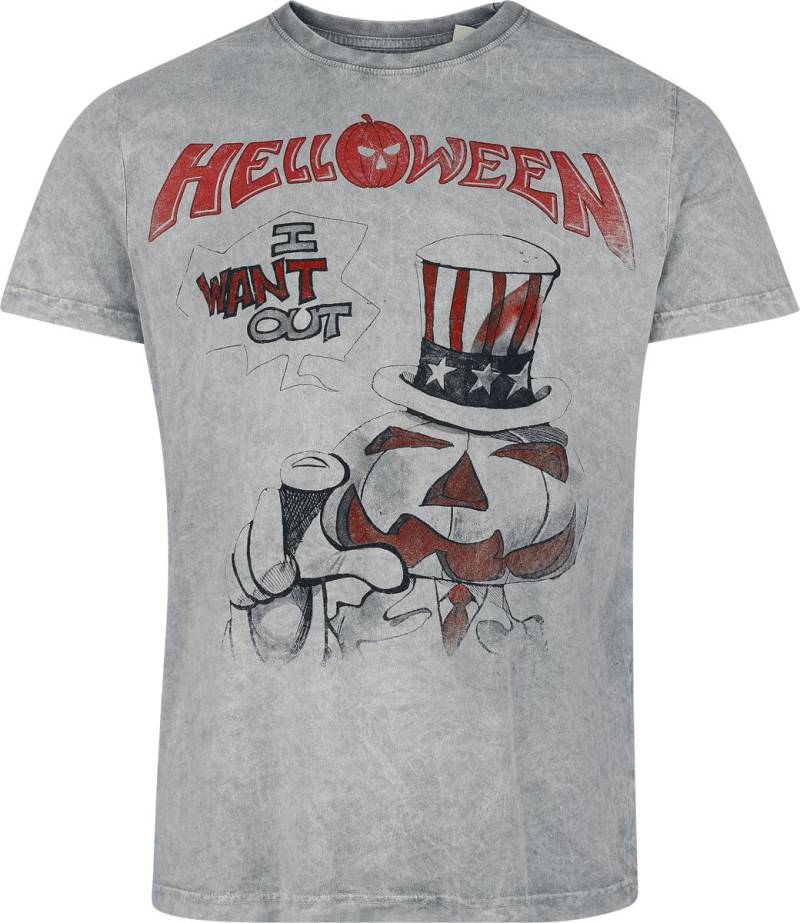 Helloween T-Shirt - I Want Out - S bis 4XL - für Männer - Größe L - grau  - EMP exklusives Merchandise! von Helloween