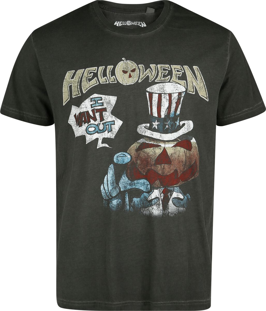 Helloween T-Shirt - I Want Out - S bis 4XL - für Männer - Größe XL - anthrazit  - EMP exklusives Merchandise! von Helloween