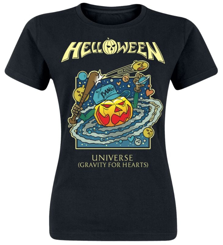 Helloween T-Shirt - Universe - S bis XXL - für Damen - Größe M - schwarz  - EMP exklusives Merchandise! von Helloween